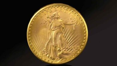 صورة عملة ذهبية امتلكها الملك فاروق تباع في مزاد بحوالي 20 مليون دولار