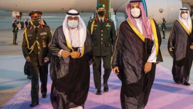 صورة سمو ولي العهد يصل إلى السعودية في زيارة رسمية