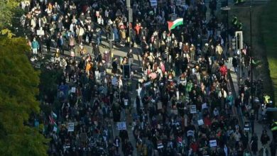 صورة 300 ألف شاركوا في المسيرة المؤيدة للفلسطينيين في لندن