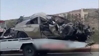 صورة مصرع شقيقتين بحادث مروّع في السعودية