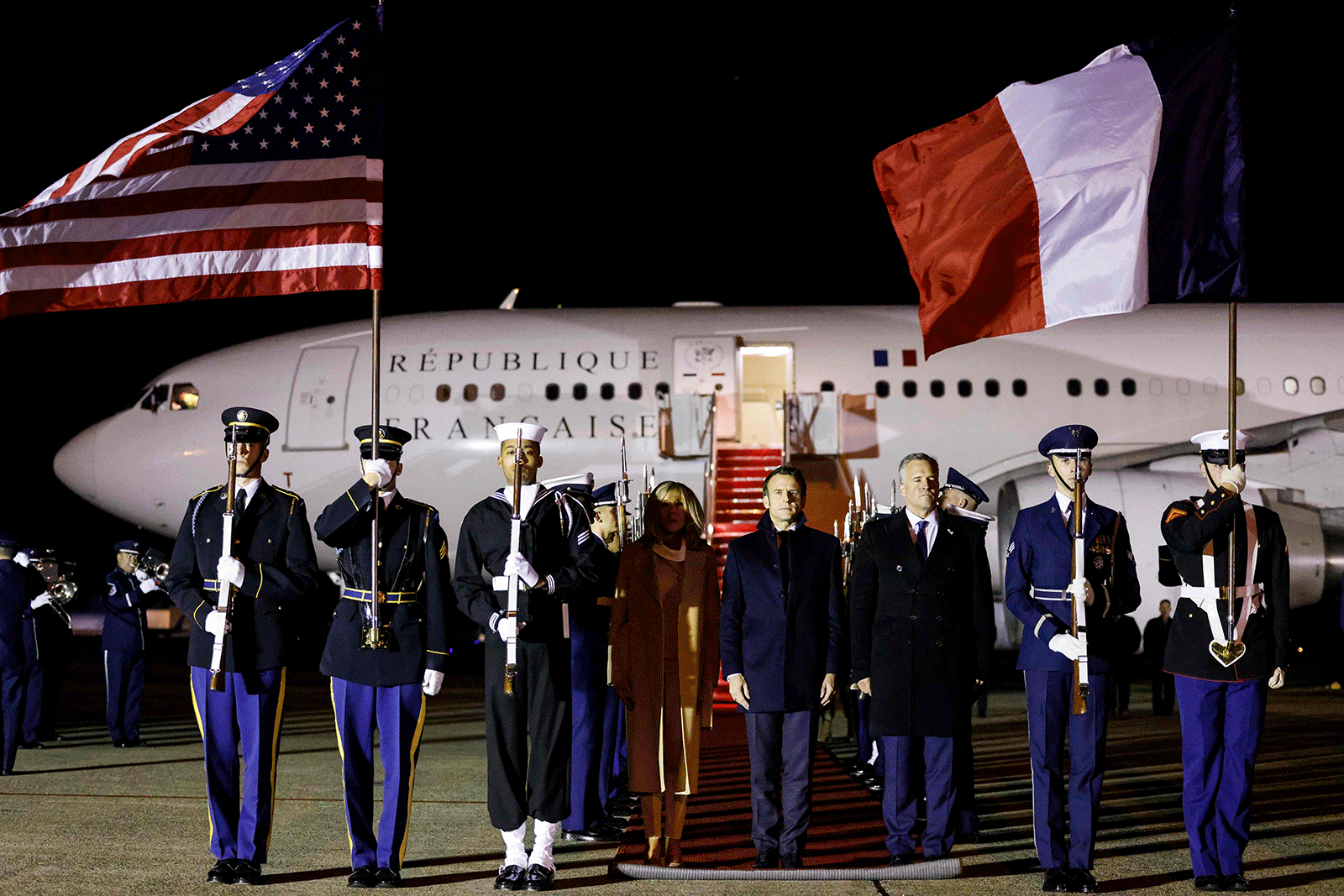 صورة ماكرون يصل إلى الولايات المتحدة في زيارة دولة