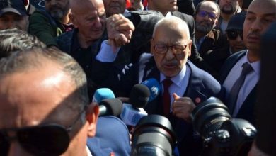 صورة سجن راشد الغنوشي  زعيم حركة النهضة التونسية لمدة عام